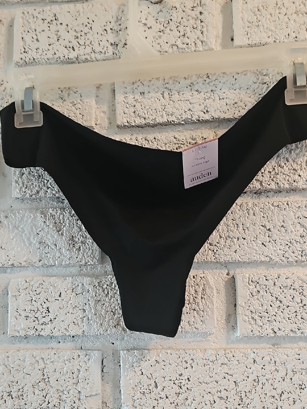 Auden Black Seamless Kids Thong Brief